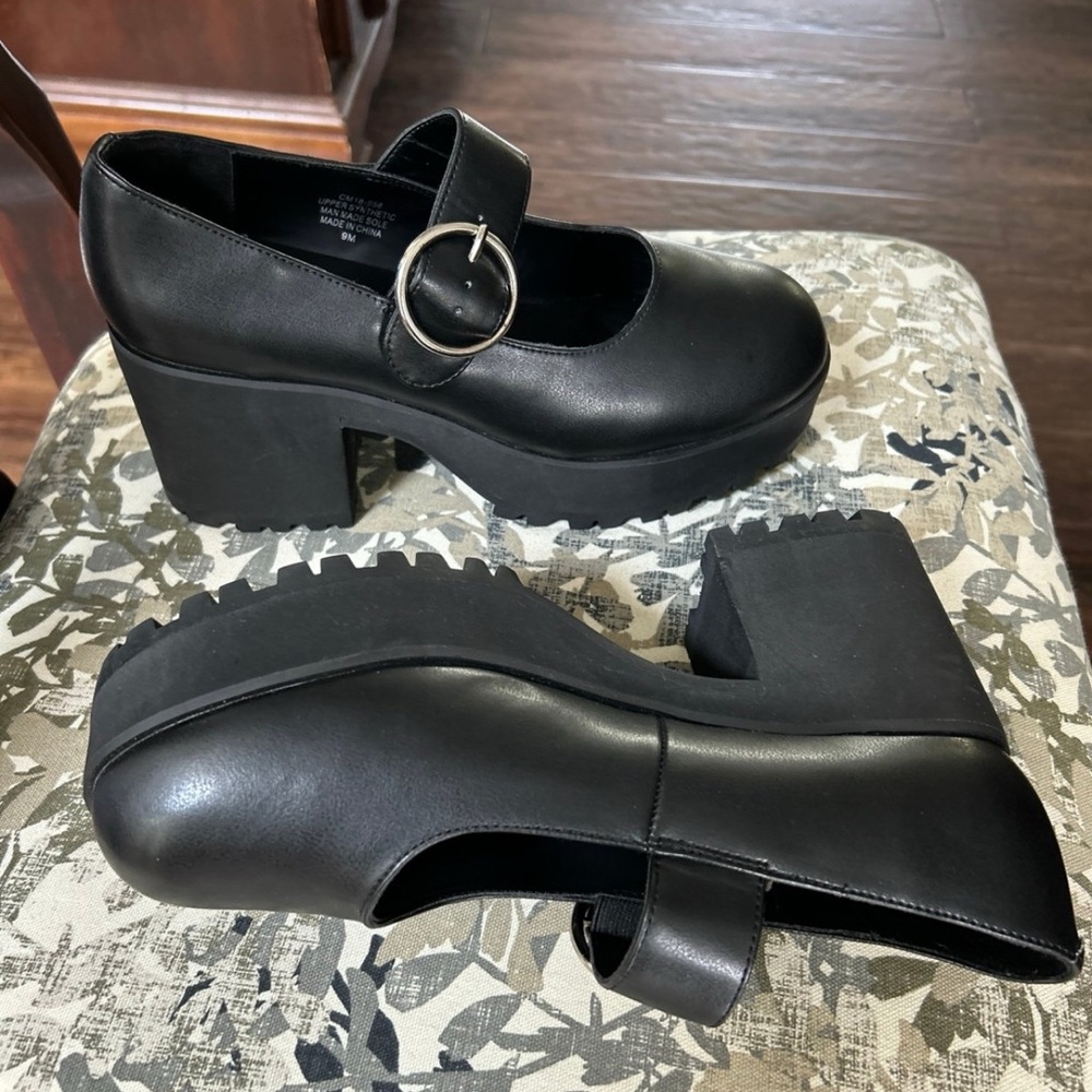 Dolls Kill Black Platform Shoes